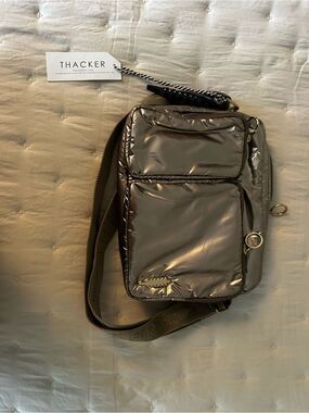 Thacker NYC Puffer Crossbody Bag Metallic Bronze NWT